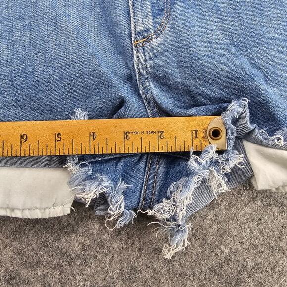 Womens Denim Shorts 26 inch Special A Los Angeles Cutoff Exposed Pockets - Picture 8 of 11